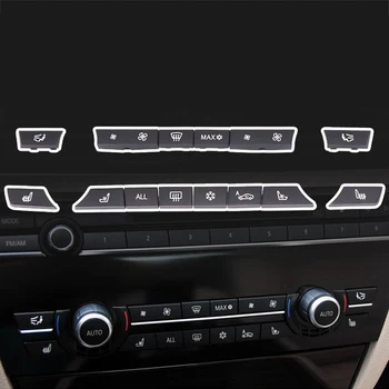 

Switch Car Air Condition Key Cap Set Easy Install For AC Heater Cover Auto Repair Climate Control ABS Direct Fit For BMW F10
