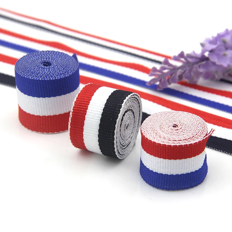 Рождественская лента Fita в бело-синюю полоску, полиэфирная ткань, оверлок, текстильная отделка, самодельная лента