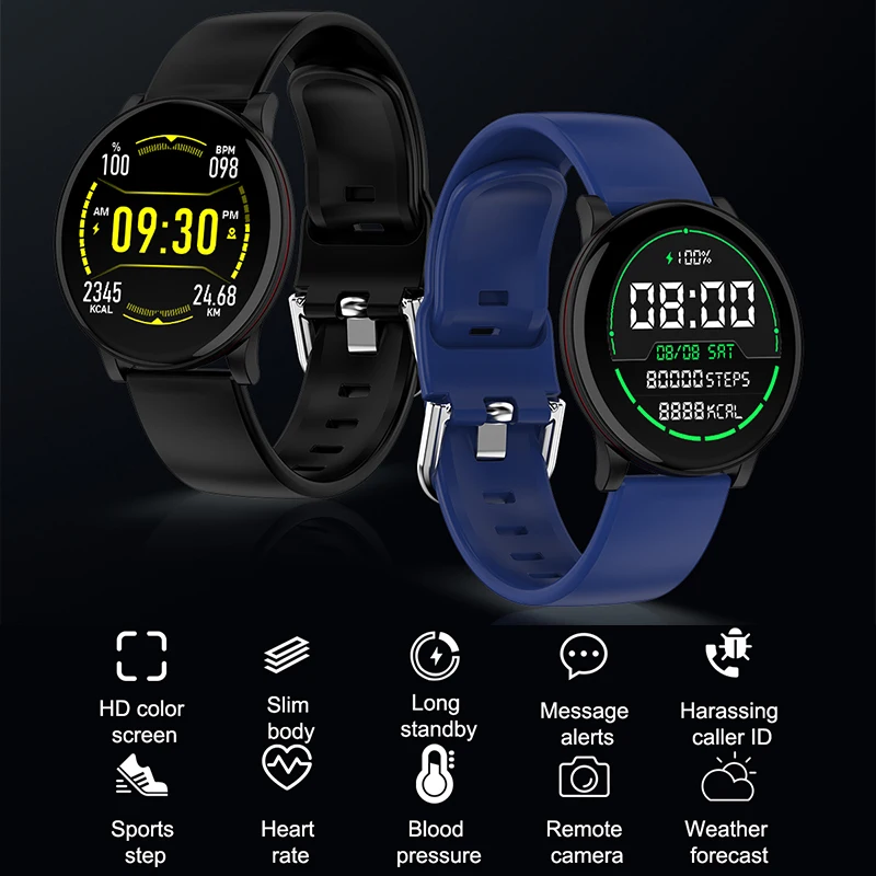  Round Smart Watch Men Women For Android IOS Smartwatch Electronics Smart Clock Wach Fitness Tracker - 4000115108806