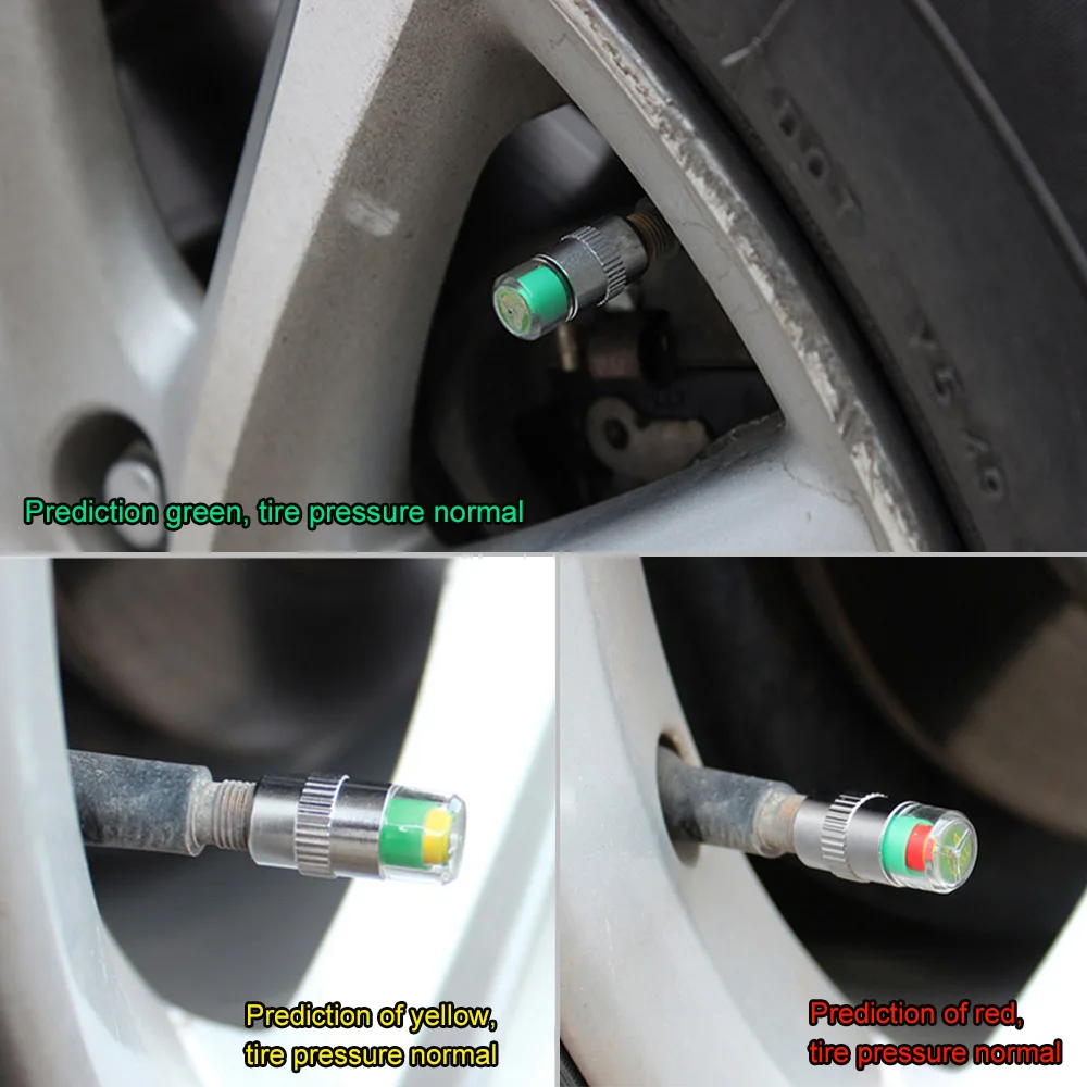 4X Car Tire Pressure monitoring valve cap Wheel Cover Rims For Renault Megane 2 3 Captur Mitsubishi ASX Jeep Peugeot 207