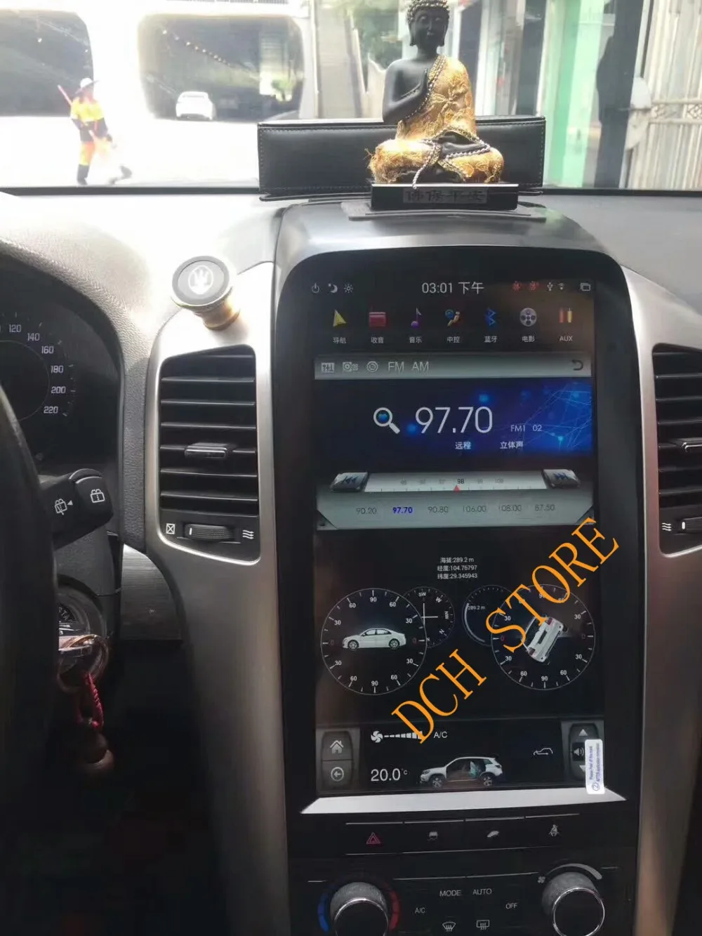 13 6 ''вертикальный Большой экран Tesla Style Android 9 0 PX6 CARPLAY автомобильный DVD GPS