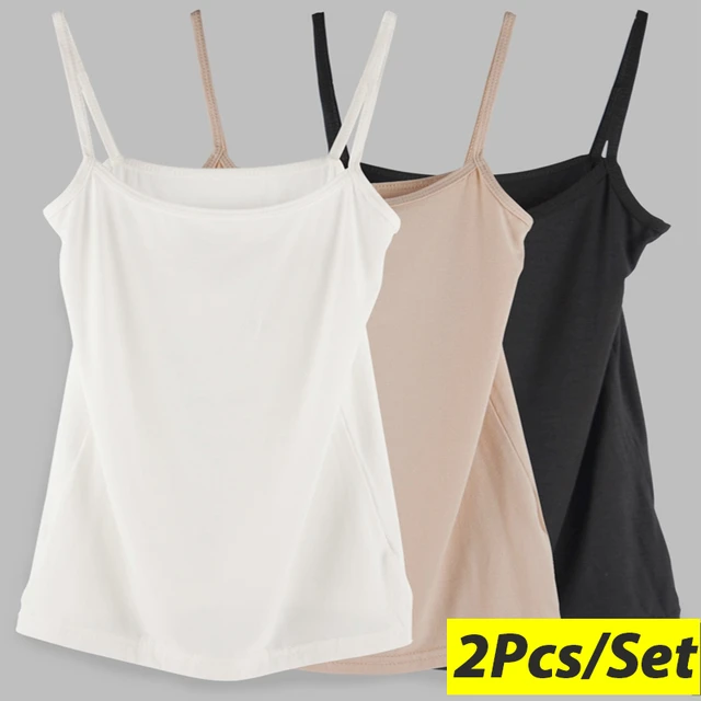 1/2Pcs Sexy Camisoles Women Crop Top Sleeveless Shirt Summer Sexy