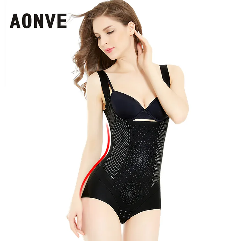 

AONVE Seamless Body Shaper For Women Tummy Slimming Shapewear Butt Lifter Bodysuit Plus Size 3XL Open Crotch Shapers