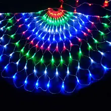 

444 LED Peacock String Light LED Lantern Peacock String 3 M 3 Screen Grid Light 8 Mode Peacock Window Curtain Light
