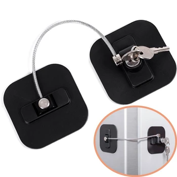 

Refrigerator Strong Adhesive Lock for Cabinet File Drawer Window Child Safety with Keys