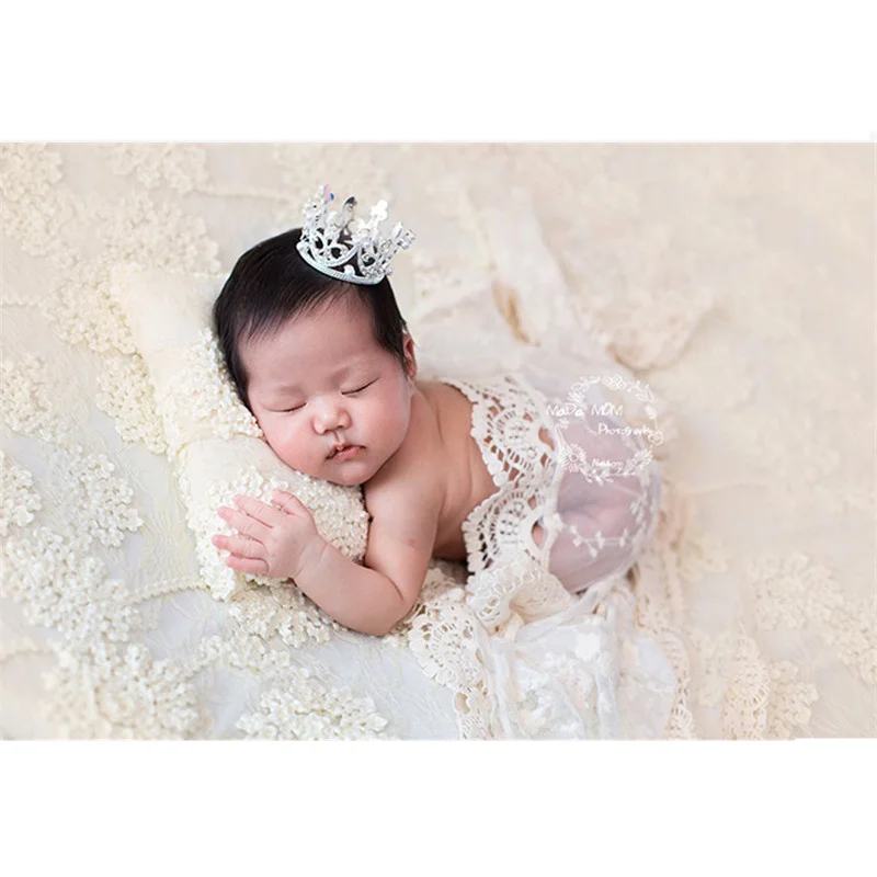 Newborn Photography Props Blankets 145*150cm Three-Dimensional Flower Lace Background Cloth Baby Accessories Newborn Flokati