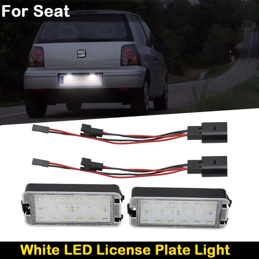 2 Pezzi Per Seat Altea Arosa Ibiza Cordoba Leon Toledo 2 Toledo 3 Led Bianco Ad Alta Luminosità Luce Targa Lampada Targa