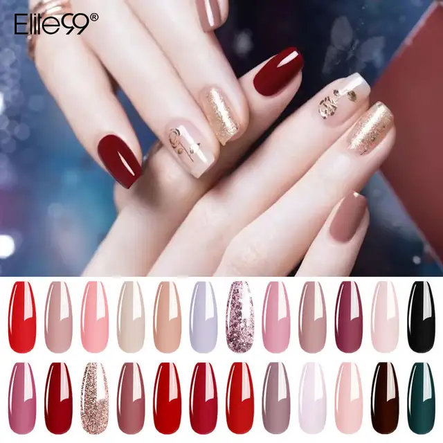 Elite99 6 Teile/los Gel Polish Set Alle Für Maniküre 10ml Vernis Semi Permanent UV Gel Lack Tränken Weg Von Nagel kunst Gel Nagellack