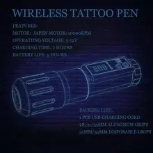 Беспроводная Татуировка ручка батарея EZKABEIIOS Татуировка пистолет TRILLIUM татуировка машина