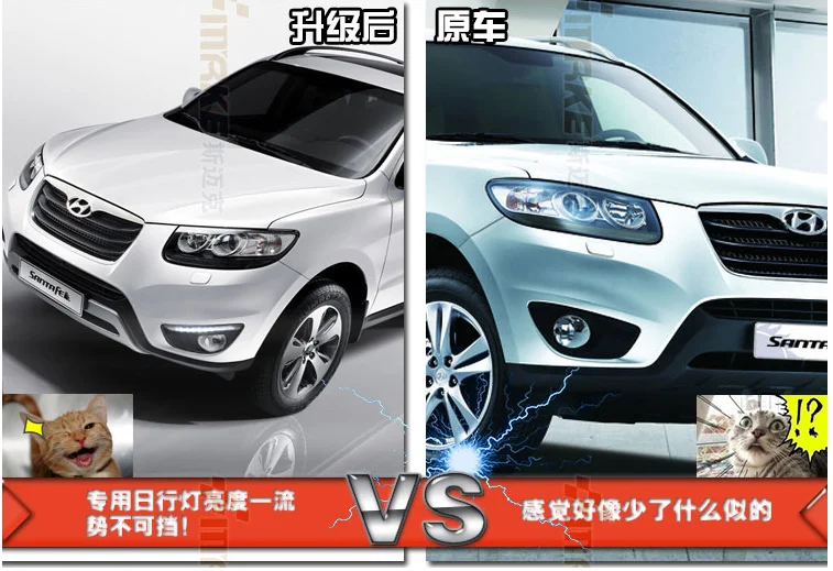 Для hyundai Santa Fe SantaFe 2010 2011 2012 дневные ходовые огни DRL светодиодный противотуманный фонарь с желтым поворотным сигналом