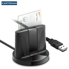 KARTOMAN USB 2.0 czytnik kart inteligentnych pamięci dla ID banku EMV elektroniczny DNIE dni citizen sim cloner adapter złącza komputer PC