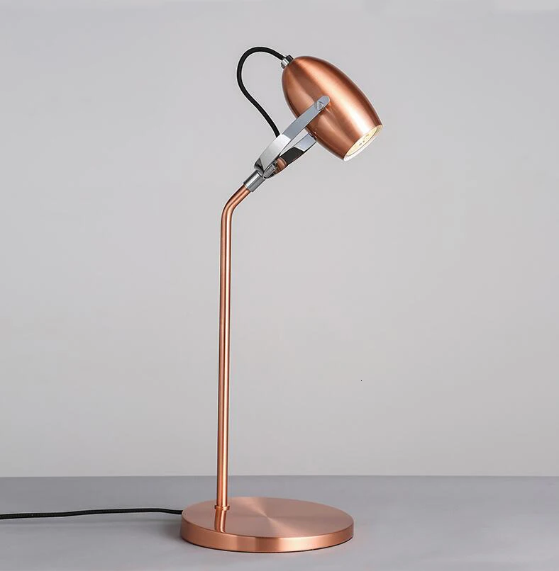 Современная настольная лампа цвета розового золота для гостиной lampara de mesa abajur para quarto