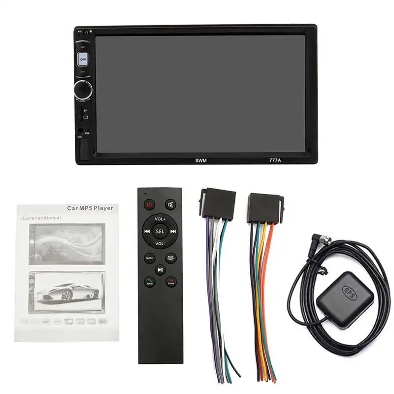 777A 2 Din Stereo 7 Inch Press Screen Fm Video Mp5 Player Navigator Driving Recorder Auto Radiouniversal Car Autoradio Gps Navi