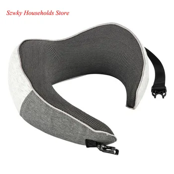 

Arc Neck Pillow SN-FC592 Buckle Gray Removeable/Washable Pillowcase