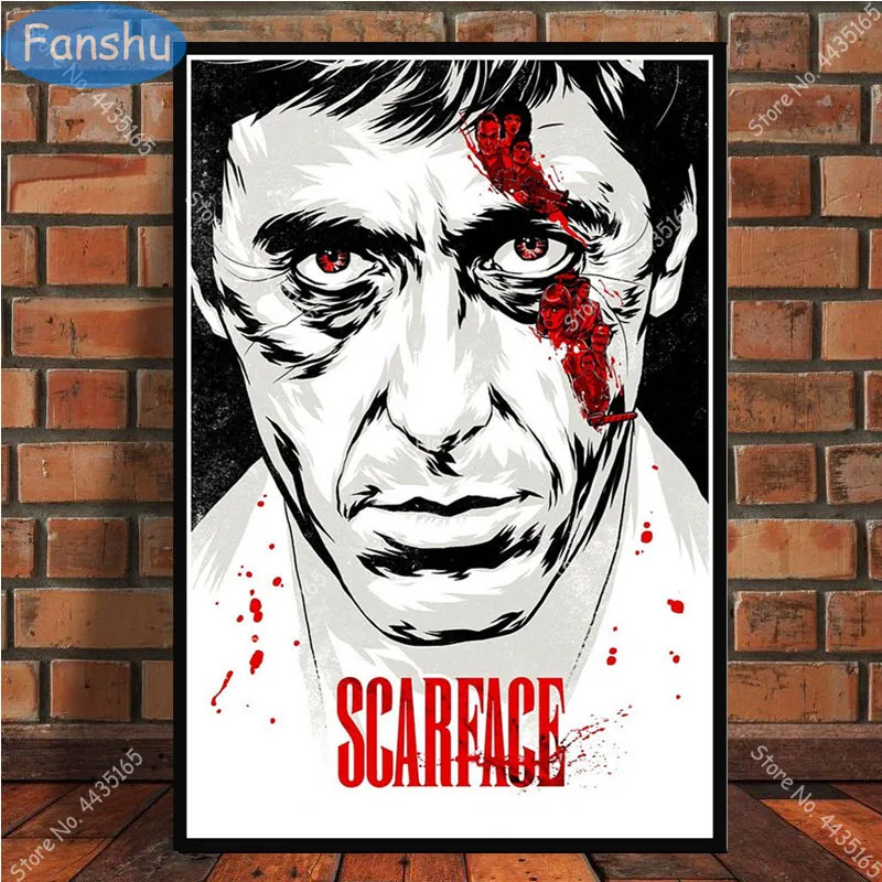 AL PACINO SCARFACE Гангстерский фильм постер Картина на холсте постеры и принты