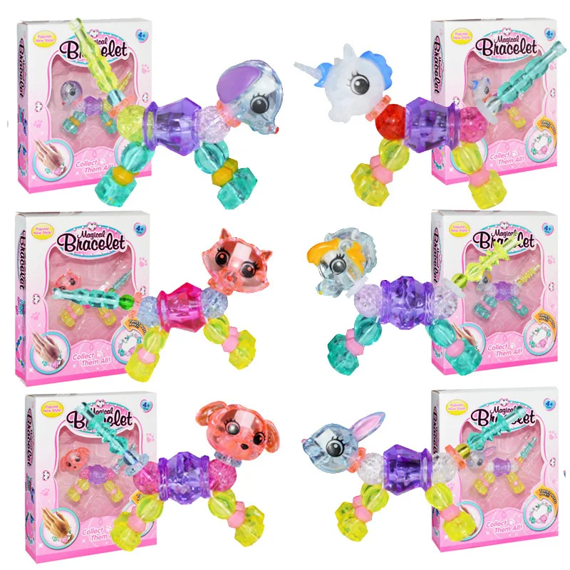 

Elf Transformation Beaded Bracelet DIY Flexible Pet Bracelets Magic Twisted Creative GIRL'S Beaded Bracelet Toy Bracelet