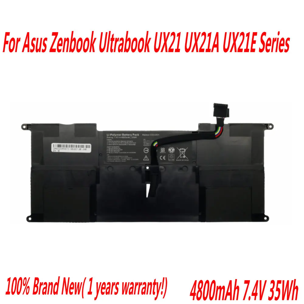 

High Quality C23-UX21 C23UX21 Laptop battery For Asus Zenbook Ultrabook UX21 UX21A UX21E Series 4800mAh 7.4V 35Wh
