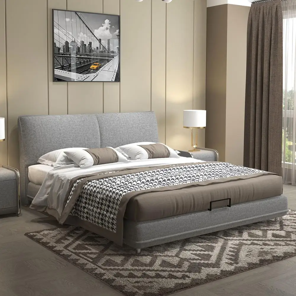 RAMA DYMASTY модная тканевая мягкая кровать современный дизайн Бетт cama мебель для