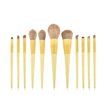 

11Pcs Face Lip Eye MakeUp Brushes Powder Foundation Blush Bronzer EyeShadow Concealer Soft Nylon Makeup Brush Set Cosmetics Tool