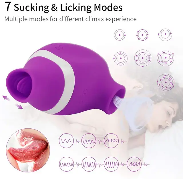 Vagina Sucking Vibrator Sex Toys For Woman Oral Tongue Suction Clitoris Stimulation Nipple Sucker Masturbation Erotic Sex Toys 5