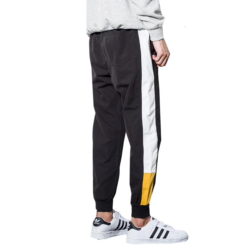 Autumn Sweatpants Men's Fashion Contrast Color Casual Joggers Pants Men Streetwear Wild Hip Hop Loose Track Pants Male M-5XL