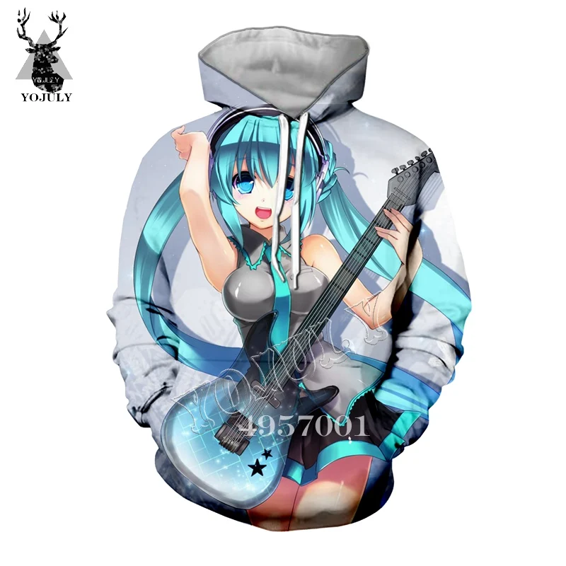 Funny pig anime guitar 3D Print Hoodie Hooded Men Streetwear Fashion Hoody Unisex Casual Pullover Sweatshirt Women Clothing Y525