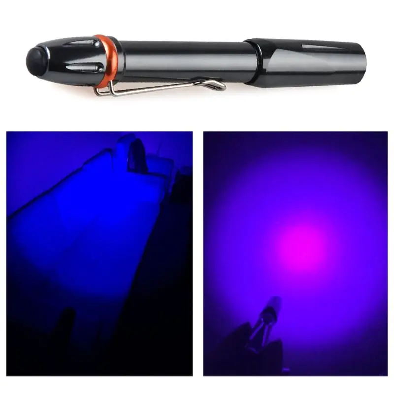УФ-светильник, карманный фонарь-карандаш, мощный 395nm светодиодный ультрафиолетовый светильник, портативная лампа для обнаружения, многофункциональный светильник s