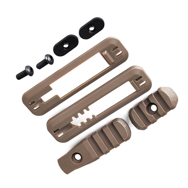 8PCS/Set Tactical MOE Handguard Scout Light Kit Rail Mount 20mm Picatinny Airsoft Rifle PEQ Light Mount Hunting Accessories Sand