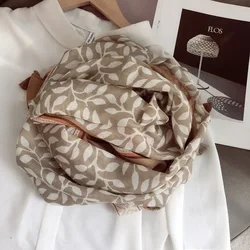 lady Autumn Fashion Floral Tree Tassel Viscose Shawl  High Quality Print Wrap Pashmina Stole Bufanda Muslim Hijab Caps 180*90Cm
