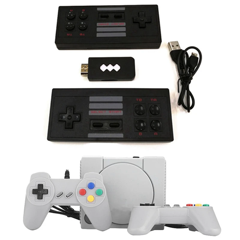 Видеоигры для игр NES с 2 беспроводными геймпадами 568 различных и 16 бит 8 HDMI Ретро