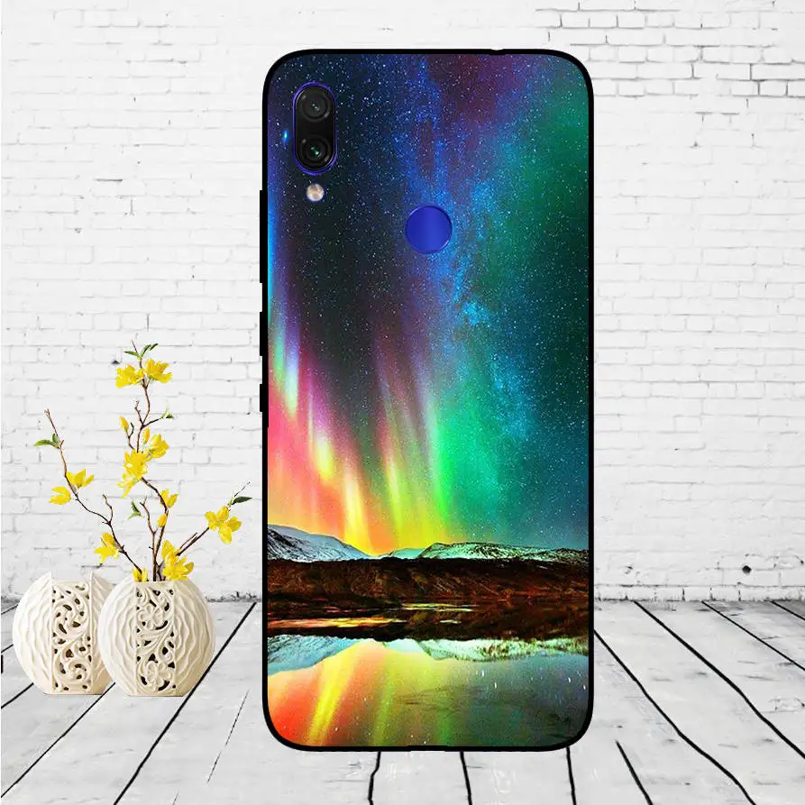 Untuk Xiaomi Redmi Note 7 Hitam Case Silikon Lembut Funda untuk Xiaomi Redmi Catatan 7 Hitam TPU Case Pelindung 6.3 