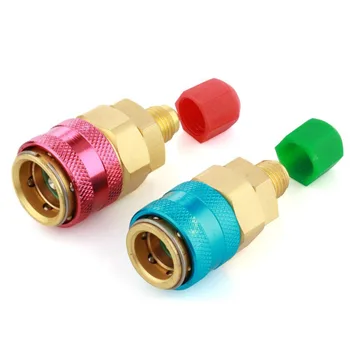 

2PCS QC12 R134A Air Conditioning Connect Durable Refrigerant Car Joint Adjustable Accessories Brass Quick Coupler