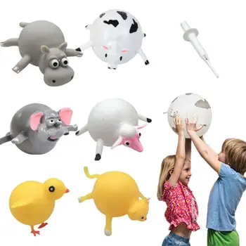 

Blowing Animal Bobo Ball Toy Soft Squeeze Cute Animal Pat Inflatable Ball Stress Reliever Children Decompression Balloon Toys