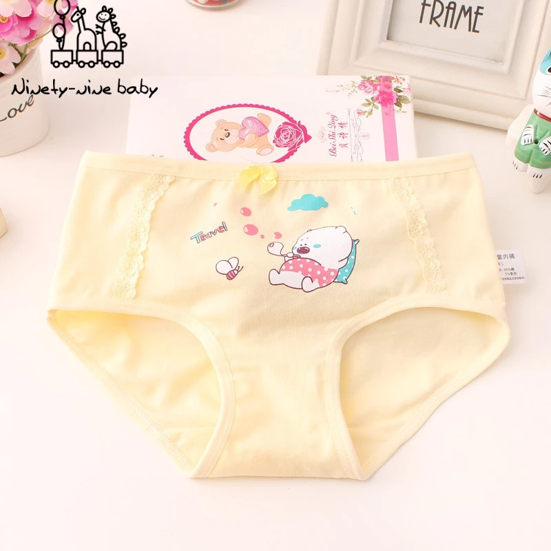 6Pcs/pack Baby Girl Panty Adorable Cartoon Printed Underwear Kids Cotton Comfortable Panties for girls Breathable Underpants