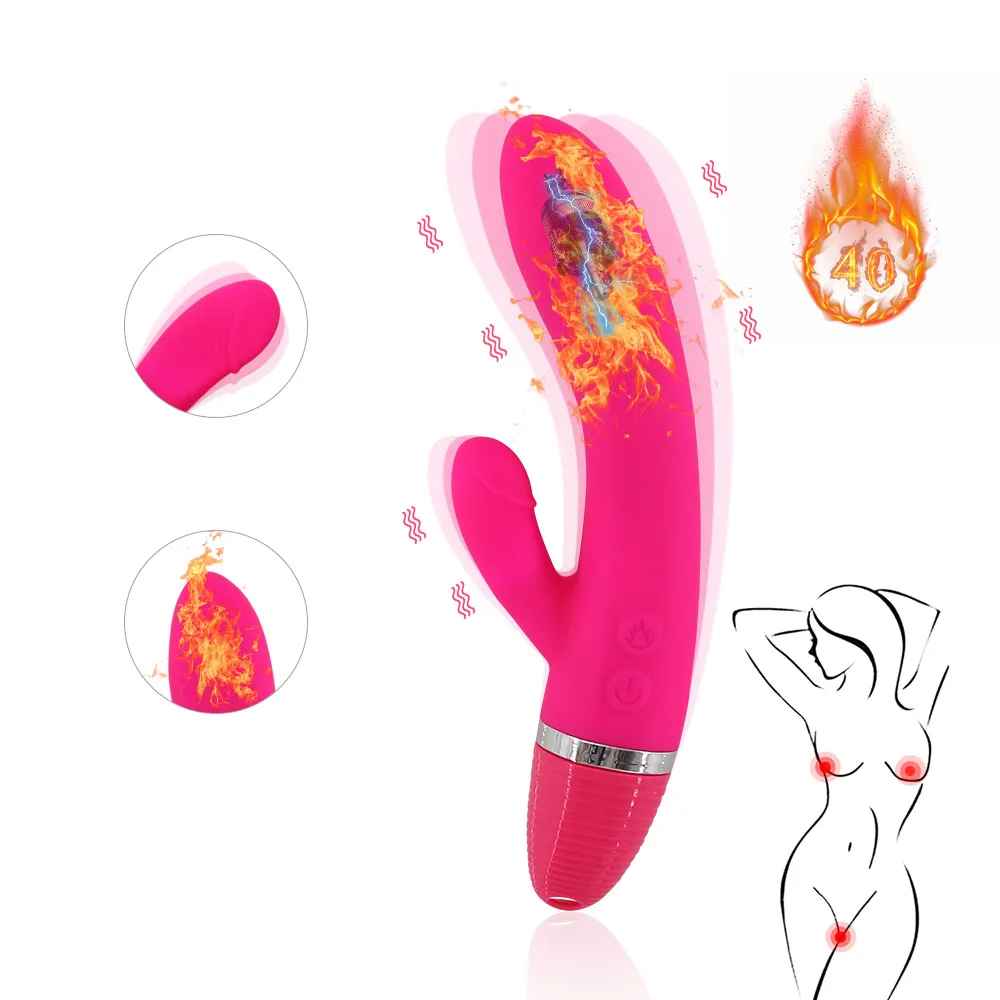 Heated Rabbit Vibrator Sex Toys for Women Clitoris Stimulator Silicone Magic Wand AV Stick G-Spot Massager Dildo | Красота и здоровье
