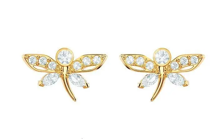 

Quality 1:1 swa new dragonfly gold temperament cool ear nails