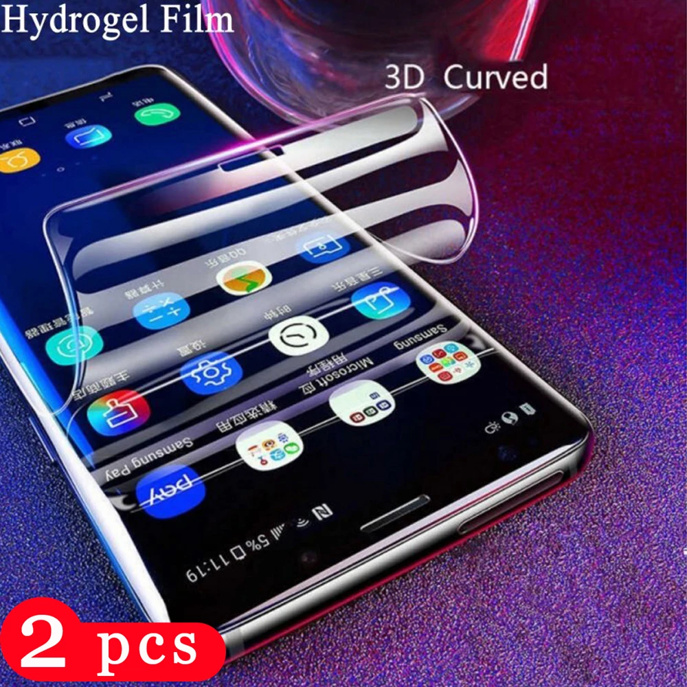 2 шт. чехол для xiaomi redmi note 9s 8 8t 7 6 pro Гидрогелевая пленка 8A 7A 6A не стеклянная Защитная