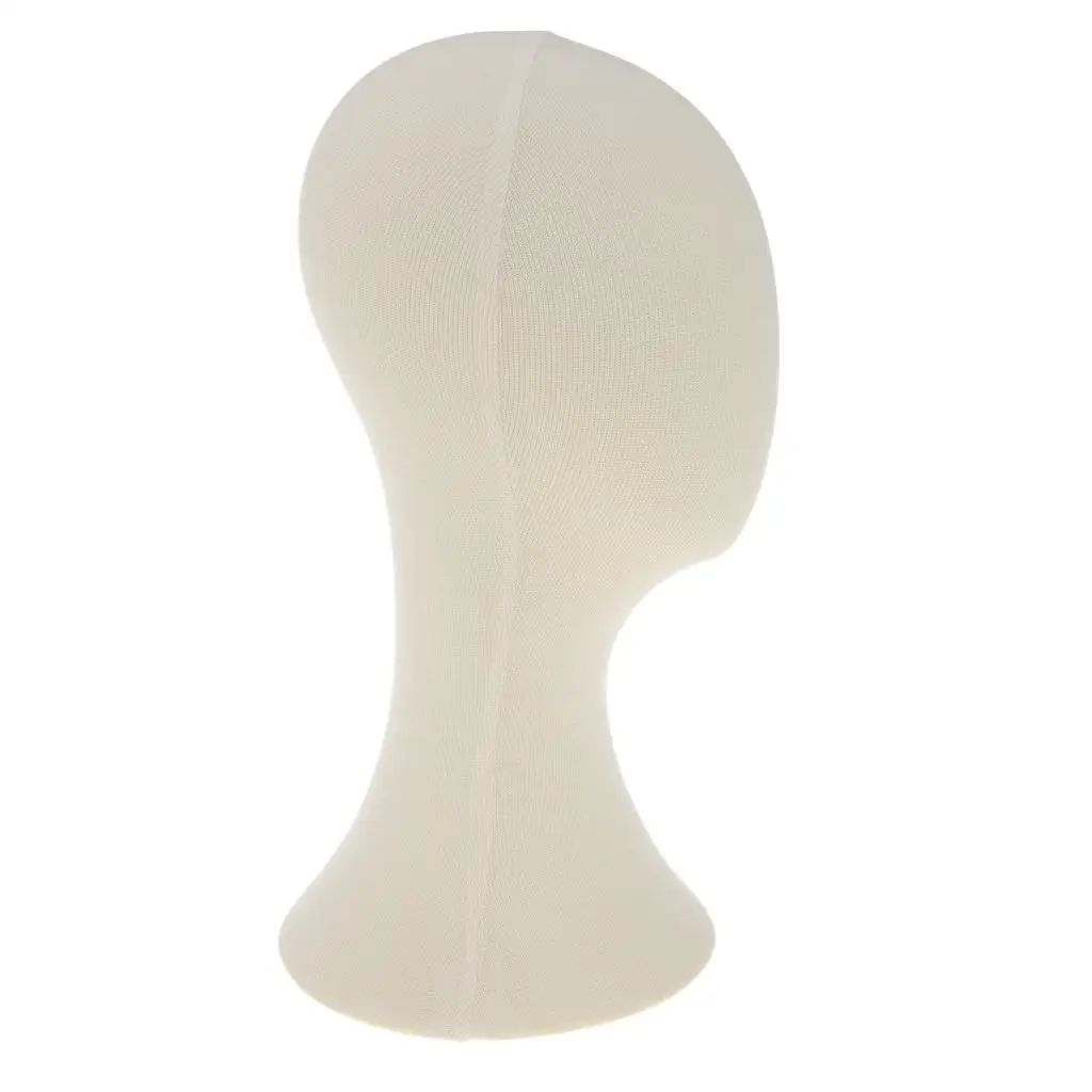 Premium Canvas Block Head Wig Making Headset Display Mannequin Head 21``