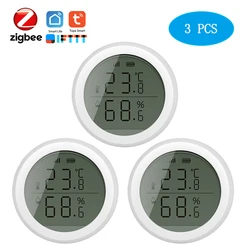 Tuya ZigBee – capteur d'humidité et de température d'intérieur, hygromètre, thermomètre, télécommande intelligente, compatible avec Alexa Google Home 