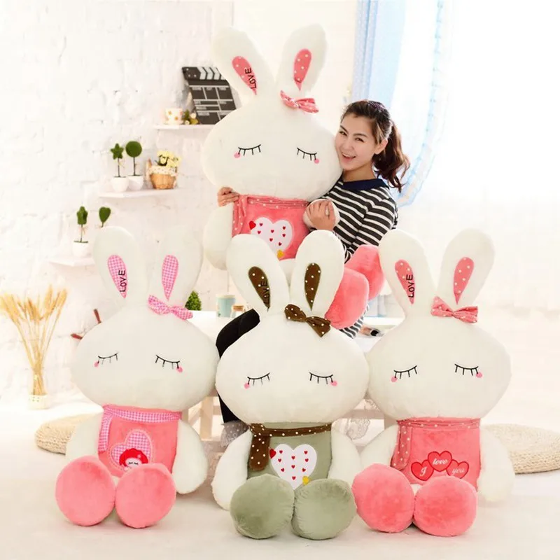 

Hot Selling Heart LOVE Rabbit Creative Cartoon Plush Toy Doll-Processing Customizable Logo Recruit Agents