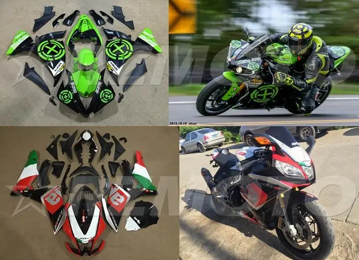 Мотоциклетный обтекатель abs для Kawasaki Ninja250 2008-2012 впрыска Bodywor сенсационная, цвета: черный, зеленый+ майка ACE № 888