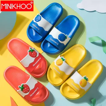 

2020 New Children Slipper Boy Girl Indoor Cartoon Fruit Shoes Kids Cute Strawberry Summer Bathroom Baby PVC Sweet Slipper