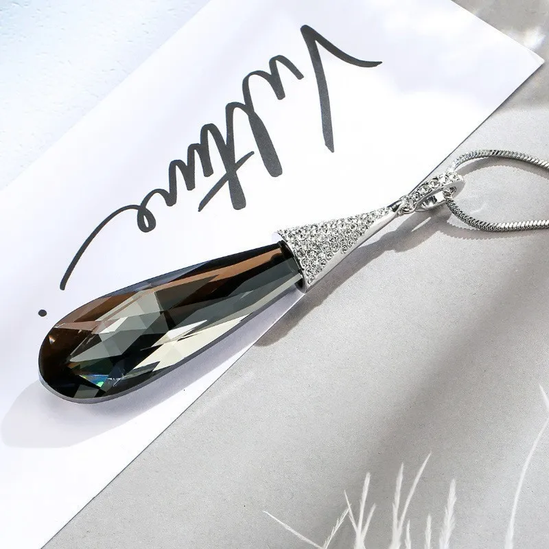 Длинные ожерелья для женщин Collier Femme модные ожерелья с искусственным жемчугом и кулонами свитер цепь воротник ювелирные изделия Mujer