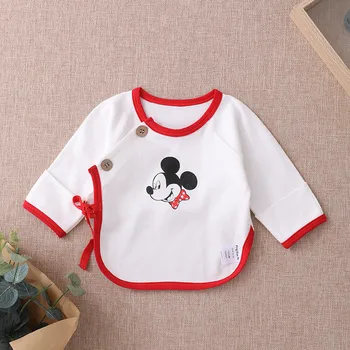 

Disney Newborn Mickey Clothes Suit Spring And Autumn Cartoon Outfit Kids Single-breasted Baby Pure Cotton Free Shipping New 2020
