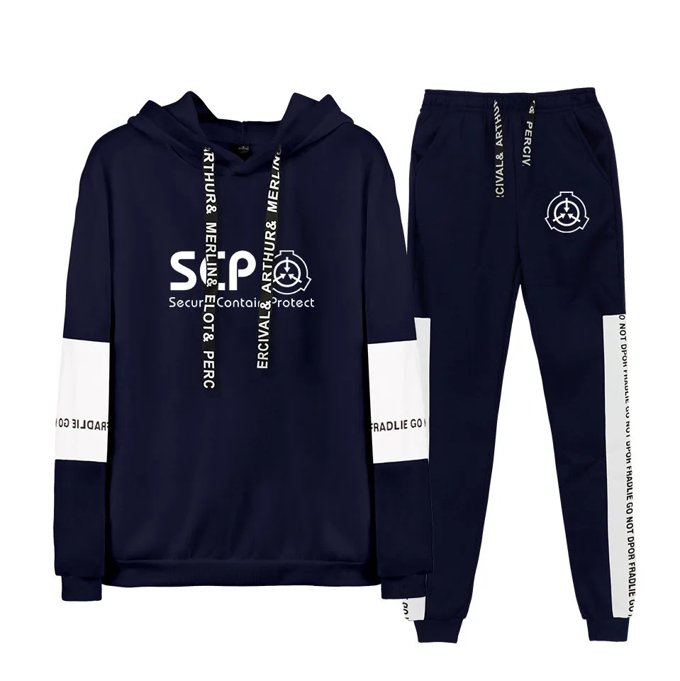 Scp Foundation, осень/зима,, мужские/женские черные толстовки с капюшоном, толстовки/спортивные штаны, мужской комплект из двух предметов, костюм с капюшоном, XXS-4XL