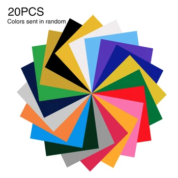 

Smooth Home DIY T-Shirt Heat Transfer Vinyl Bundle Press Machine Assorted Colors Sticky Sheets PU Sewing Iron On Thick