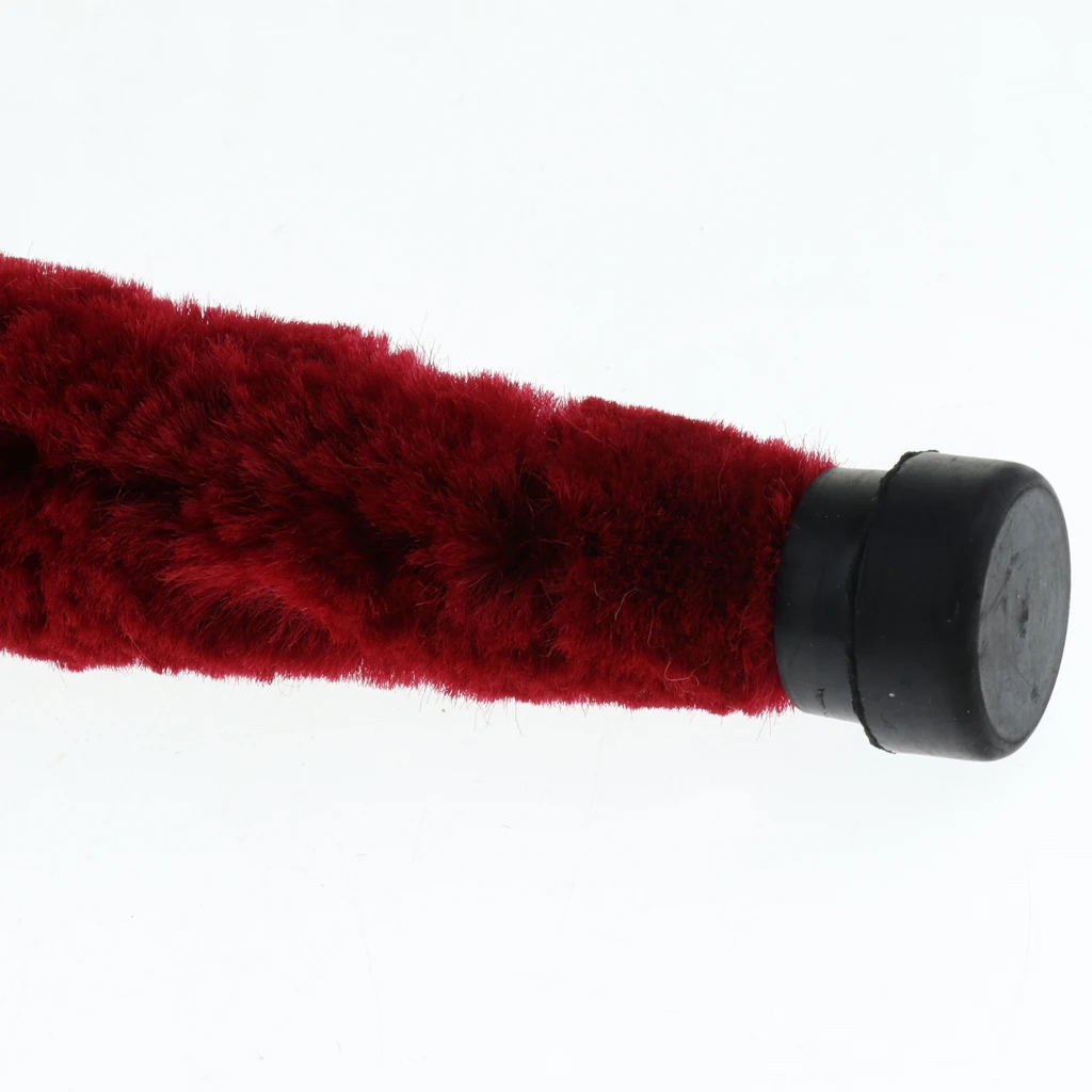 Portable Wool Fabric Alto Saxophone Cleaning Rod Sax Care Kit Red 50.5cm for Saxophonist Beginners Students
