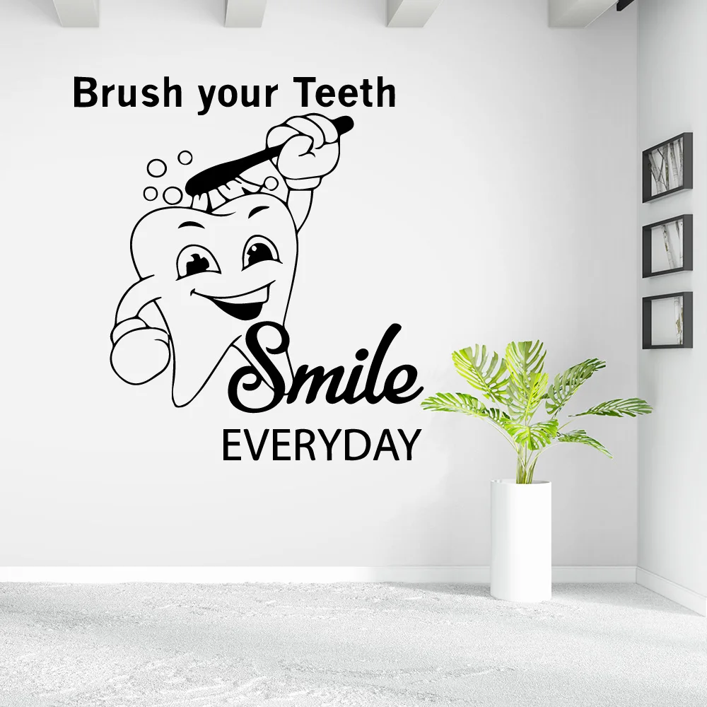 Dentist Tooth Vinyl Wall Stickers Teeth Decals For Living Room Dental Shop Decoration Hospital Dentist Store Wallstickers