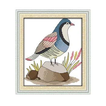 

A Bird on The Stone Chinese Cross Stitch Patterns Printed on Canvas 11CT 14CT DMC Embroidery Threads DIY Handmade Needlework Kit