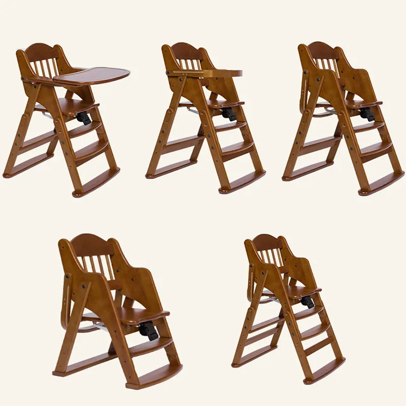 Baby High Foot feeding Chair 6M 6 years old Solid wood No Need To